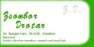 zsombor drotar business card